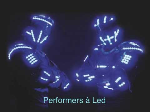 robots echassiers led lumineux performer
