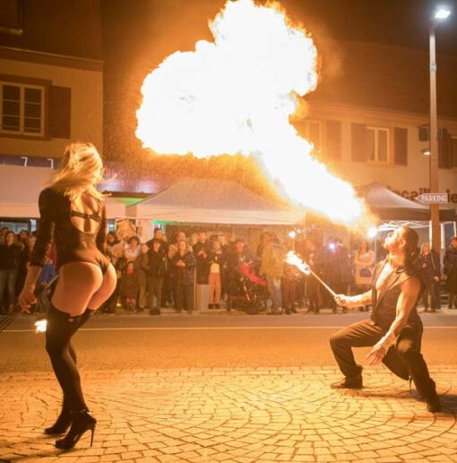 Spectacle de feu animation de rue Monaco