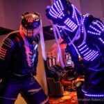 Robot Led Genève - Échassier lumineux